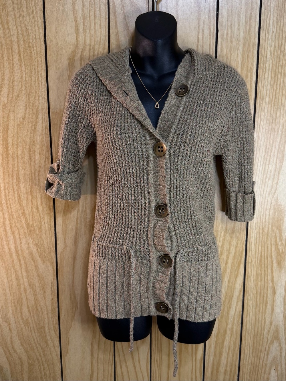 Vintage Y2K Maurices Hooded Knit Cardigan